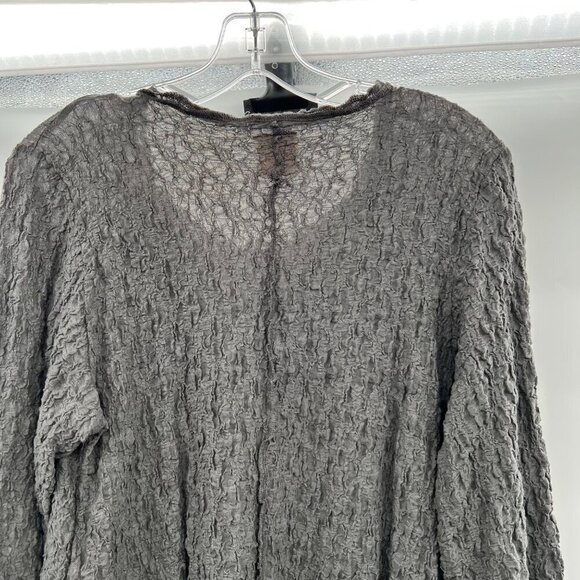 Ladie B'z Long Tie Sleeve Gray Lace Shift Dress Women's Size Large Bow - Picture 6 of 8